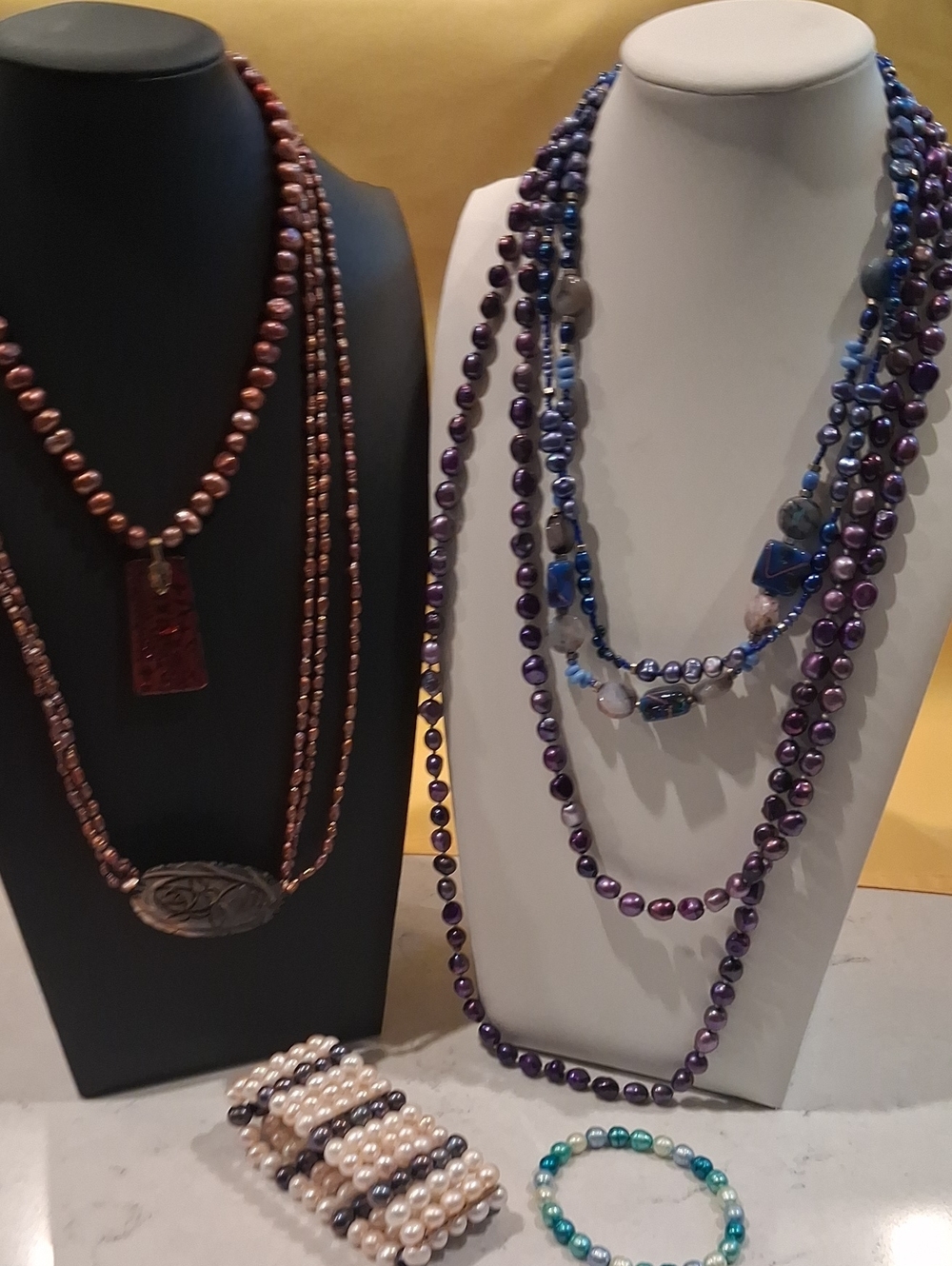 Color Tones Genuine Pearl Jewelry